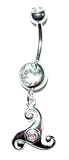 Celtic Symbol Belly Button Ring