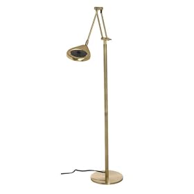 Fulcrum 14420-107 Magnifier Floor Lamp, Antique Brass