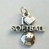 Sterling Silver Softball Charm