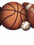 Sports Balls Football Soccer Basketball Scalloped Wallpaper Border