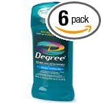 Degree Anti-Perspirant & Deodorant Invisible Solid, Cool Rush, 2.7-Ounce Sticks (Pack of 6)