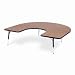 VIRCO, INC. Primary Collection Green-Banded Activity Table, Horseshoe, 60 x 66 x 17-25, Gray