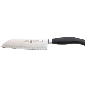 Henckels Five Star Series 7-Inch Santoku Knife with Hollow Edge by Henckels