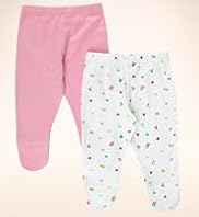 2 Pack Pure Cotton Floral Crawler Bottoms