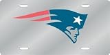 New England Patriots Laser Cut Silver License Plate
