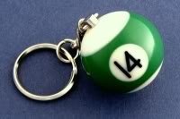Fourteen Ball Keychain Billiards Billiard Pool 14