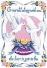 Wedding Doves Grow Old With Me Large Flag