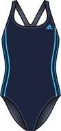 Adidas Damen Badeanzug 3 Stripes Authentic One Piece, absolute blue/baia/sharp blue f11/prime blue s12, 38, X19098