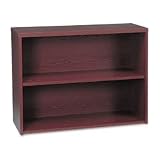 1980 Series laminate bookcase, 2-shelf, 36w x 28h, mahogany