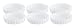 HIC Porcelain 4-by-1-Inch Round Quiche Dish, Set of Six