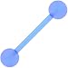 Bioplast Blue Mist Barbell Tongue Ring