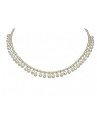 16.5" Center Drilled Pearl & Drop Freshwater Cultured Pearl Necklace.