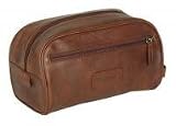 Barbour Leather Washbag - Dark Brown UBA0009BR71 (B620) - One Size