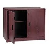 10700 Series Desk with Full-Height Left Pedestal, Mahogany, 72w x 36d