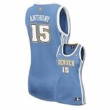 adidas Carmelo Anthony Denver Nuggets Women's Fashion Jersey-Light Blue (Medium)