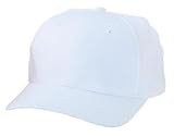 Upscale 6 Panel 100% Cotton Twill Hat Cap - White