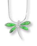 Boma Green Turquoise Dragonfly Necklace - 16 Inches
