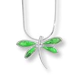 Boma Green Turquoise Dragonfly Necklace - 16 Inches