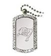 Tampa Bay Buccaneers Crystal Dog Tag NFL Football Fan Shop Sports Team Merchandise