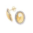 14K 2-TONE OVAL EARRINGS