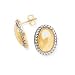 14K 2-TONE OVAL EARRINGS