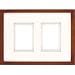 Malden International Vista 3D Wall Series Double Matted Wood Frame with Easel, for a 8 x 10 Photograph, Color/Style: Walnut