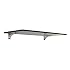 Glass Wall Shelf - 10x36 - Frosted Chrome Hardware (Clear) (36"W x 10"D)