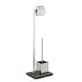 Wenko 18448100 Stand WC-Garnitur Slate Rock - 86.5 cm hoch, Edelstahl rostfrei, Schiefer-Optik