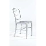  : Euro Style Cafe Aluminum Side Chair, Matte Aluminum, Set of 2