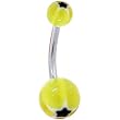 Psychedelich Yellow Star Acrylic Belly Button Ring