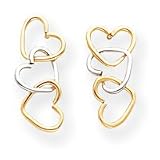 Sardelli - 14k Two-Tone Triple Heart Dangle Earrings