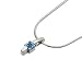 Genuine Swiss Blue Topaz Pendant Necklace