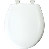 Bemis 200SLOWT 464 Toilet Seat, Slow-Close Round Closed Front Plastic w/Easy-2-Clean Hinges - Dresde