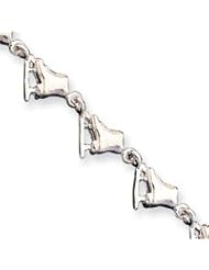 Sterling Silver Ice Skate Bracelet QA53-7"