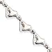 Sterling Silver Ice Skate Bracelet - 7 inch