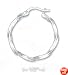 Sterling Silver 1 1/4 In. Twisted Stock Tubular Hoop Earrings French Lock