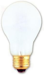 Incandescent Light Bulb, Long Life A-19, 20,000 Hours, 60 Watt, Frosted