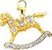 Rocking Horse, 14K Gold Diamond Charm