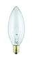 25 Watt Torpedo Decorative Light Bulb, Candelabra Base, Clear