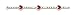 Sterling Silver Enamal Red Heart Child's Bracelet - 6 inch