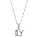 Sterling Silver CZ "ILY" (I Love You) Pendant by: TEXTBLING