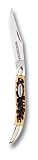 Winchester Knives 3 Ersatz Stag Toothpick - Clam Folding Knife