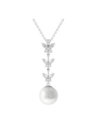 Butterfly Pearl Pendant Necklace
