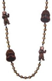 Mardi Gras Beads, 2 Dozen Bag, 24pc, These Are Commonly Bought By Schools, Colleges, Businesses, Birthday Parties and for Parades. 42in Grizzly Bear/ Paw Print Bead