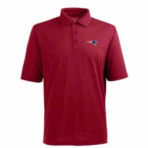 NFL Men's New England Patriots Pique Xtra Lite Desert Dry Polo Shirt (Dark Red, Large)