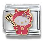 Clearly Charming Hello Kitty Lil' Devil Cat Animal Theme Licensed Charm Bracelet