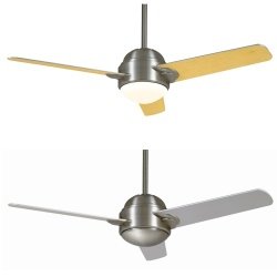 21E6aBt9TrL Casablanca TRIH 45 54 Ceiling Fan Brushed Nickel W/ 3 Platinum/Maple Rev. Blades