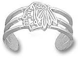 Chicago Blackhawks Head Logo Toe Ring - Sterling Silver Jewelry