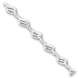 Sterling Silver 10 inch Fancy Polished Anklet - 10 inch