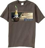 Corona On Coconut Print Mens Adult T-Shirt